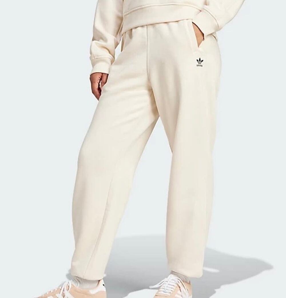 ADIDAS Essentials Fleece Jogger Sweatpants Wonder White Ivory XS